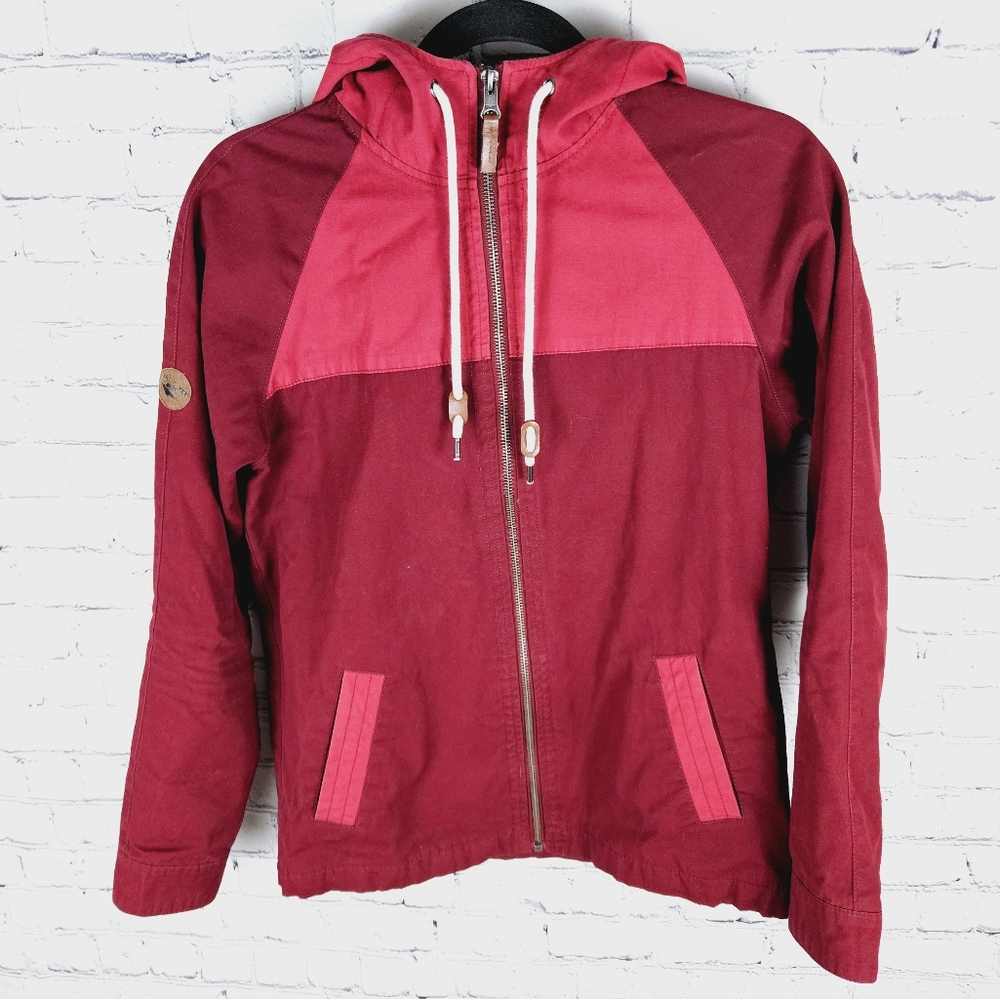 DRAVUS | two-tone colour block full zip lightly lined hooded canvas jacket